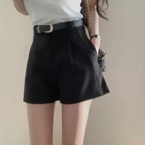 [BUNJANG] Belted Office Look Shorts / 반바지 볠트 오피스룩
