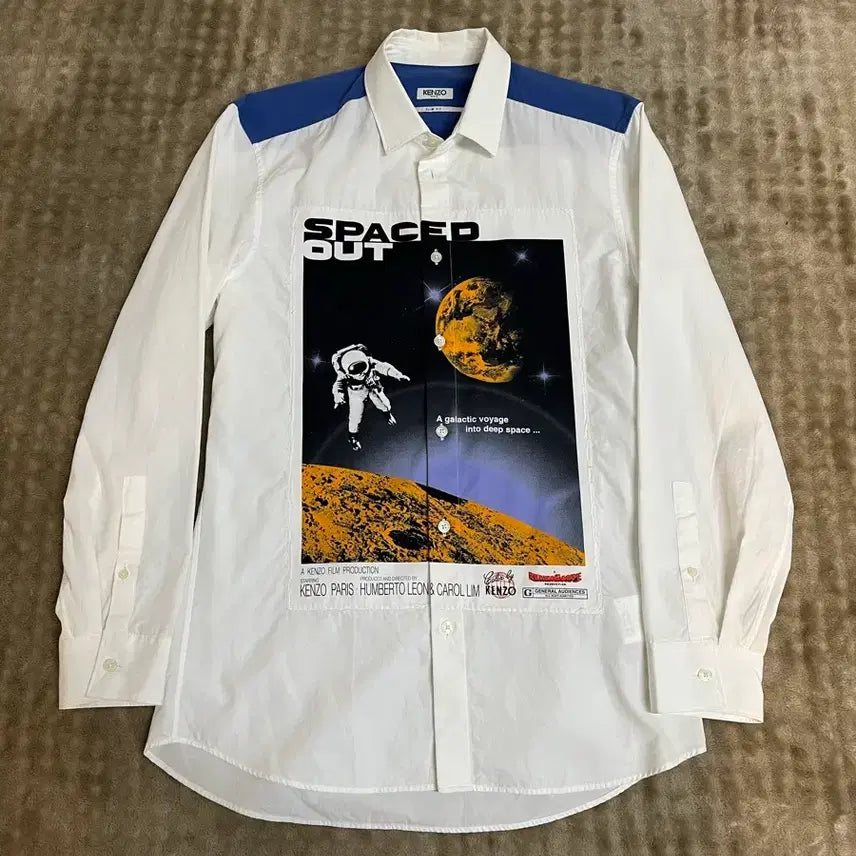 [BUNJANG] Kenzo Space Out White Shirt L/100 / 겐조 스페이스 아웃 화이트 셔츠 L/100