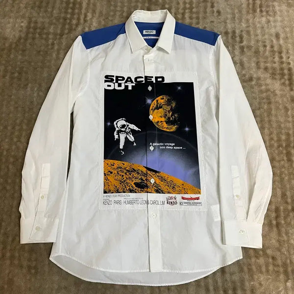 [BUNJANG] Kenzo Space Out White Shirt L/100 / 겐조 스페이스 아웃 화이트 셔츠 L/100