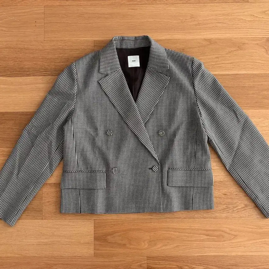 [BUNJANG] KUHO Houndstooth Check Double Jacket / 구호 하운드투스 체크 더블 자켓 2