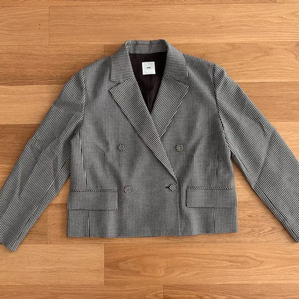 [BUNJANG] KUHO Houndstooth Check Double Jacket / 구호 하운드투스 체크 더블 자켓 2