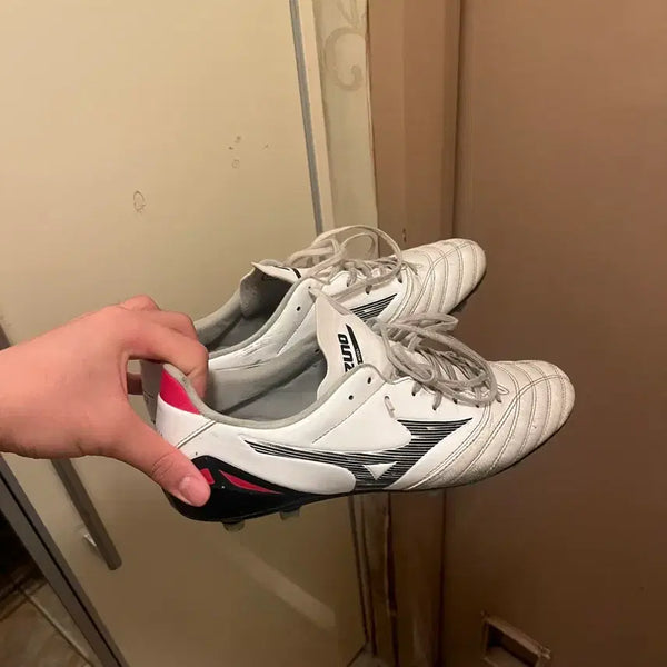[BUNJANG] Mizuno Morelia Neo IV Pro FG Soccer Cleats (White/Black, 275) / (275) 미즈노 모렐리아 네오 IV 프로 화이트 블랙