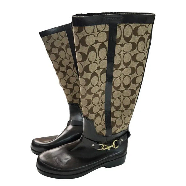[BUNJANG] Coach Signature Rain Boots Size 9B / COACH 시그니처 레인부츠 9B