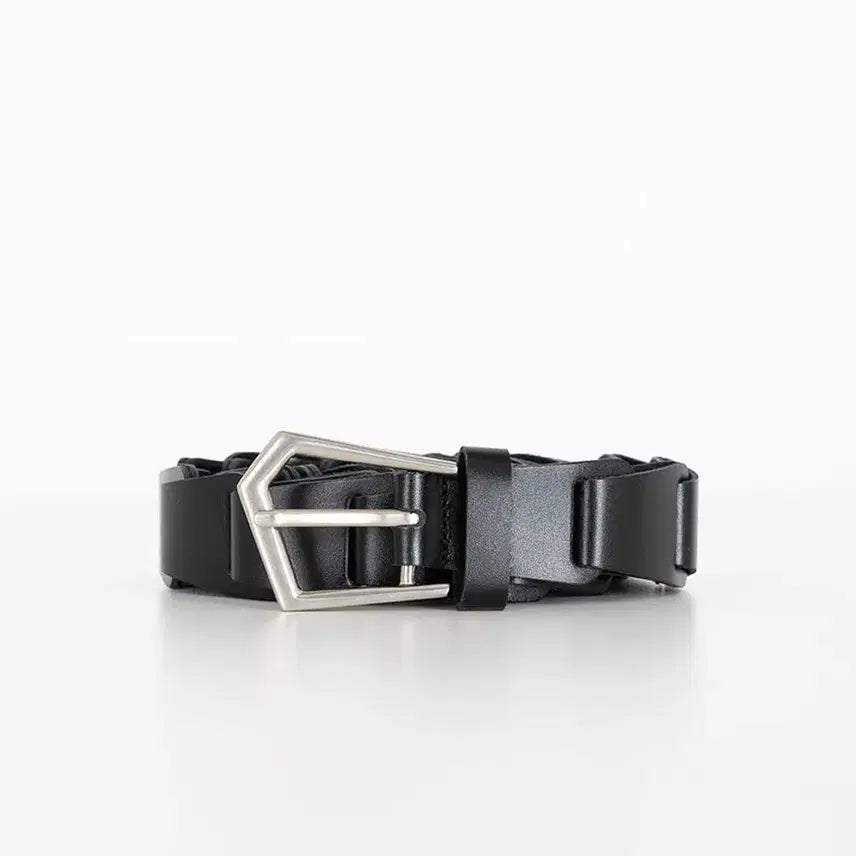 [BUNJANG] Aieul P Link Leather Belt Black / aieul 아이엘 벨트 p link belt black