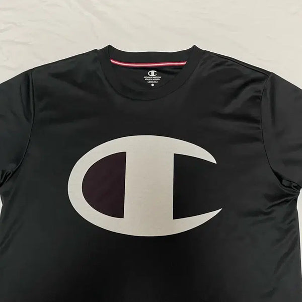 [BUNJANG] Champion Big Logo T-Shirt Black / 챔피온 빅로고 반팔티 블랙
