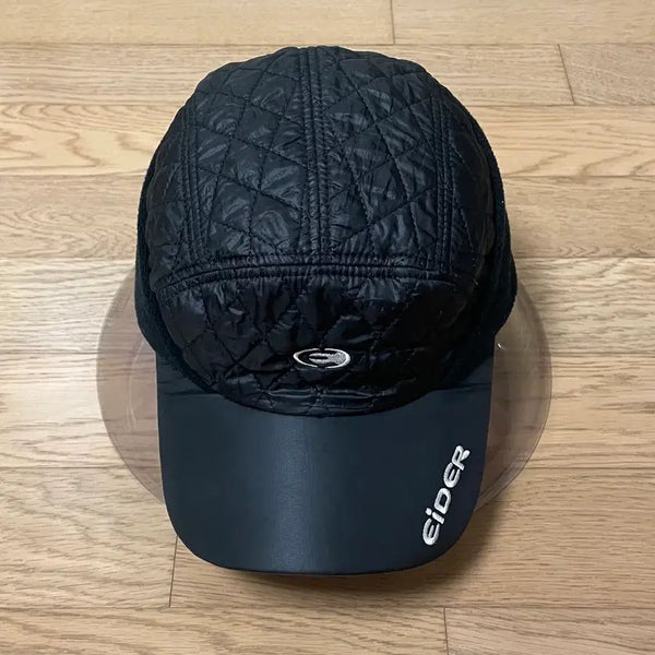 [BUNJANG] Eider Quilted Earflap Cap Black / 57/ 아이더 Eider 퀼팅 볼캡 블랙 동계 귀달이 모자