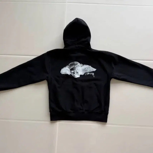 [BUNJANG] Stussy Hypnos Black Hoodie Zip-Up / 스투시 히프노스 블랙 후드집업