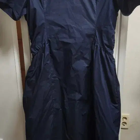 [BUNJANG] 8 Seconds Navy Cotton Shirring Long Dress / 8세컨즈 면 원피스