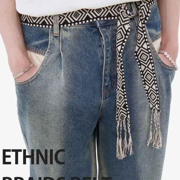 [BUNJANG] Nonfloor Ethnic Braided Belt / 논플로어 에스닉 브레이즈 벨트