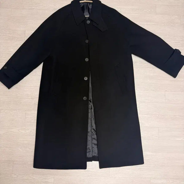 [BUNJANG] Musinsa Standard Cashmere Balmacaan Coat Black / 무신사 스탠다드 캐시미어 발마칸 코트 블랙