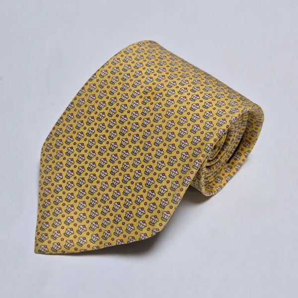 [BUNJANG] Salvatore Ferragamo Cupcake Pattern Silk Necktie / 살바토레 페라가모 컵케이크 패턴 실크 넥타이