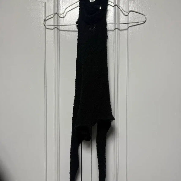 [BUNJANG] LFM Black Halter Knit Layered Top OS / 엘에프엠/Lfm/홀터블랙니트탑/레이어드탑/os