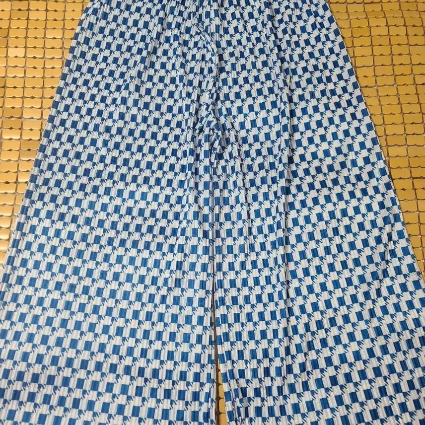 [BUNJANG] Check Pattern Pleated Wide Pants (New) / 체크 패턴 플리츠 와이드 팬츠(새제품)