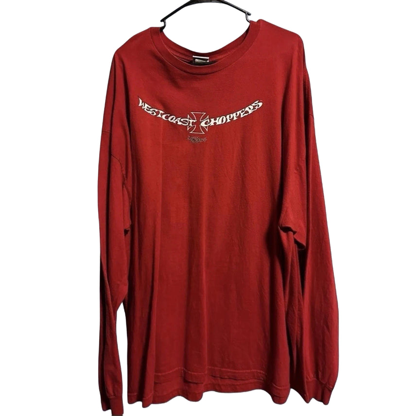 [BUNJANG] West Coast Choppers Original Horizontal Calligraphy Logo Long Sleeve / 00s 웨스트코스트차퍼스 오리지널 가로형 캘리그래피 로고 롱슬리브
