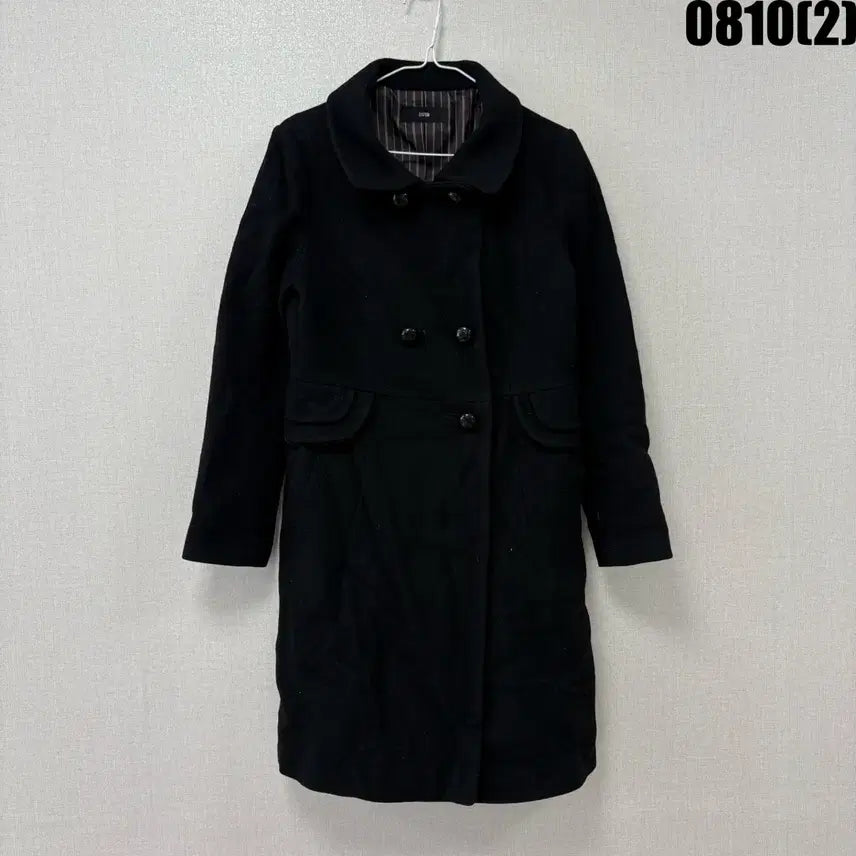 [BUNJANG] SYSTEM Black Double Coat M / SYSTEM 블랙 더블 코트 M