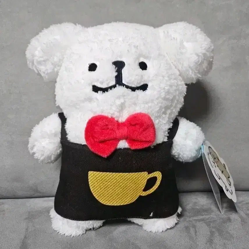 [BUNJANG] Maltese Cafe 25cm Medium Plush / 정품 몰티즈 카페 25cm 중형 인형