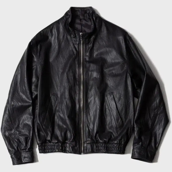 [BUNJANG] Afterrowan Napa Leather Wrinkled Blouson Size 50 / 파프터 로완 레더 크링클 블루종(나파가죽) 50사이즈 새상품 팝니다
