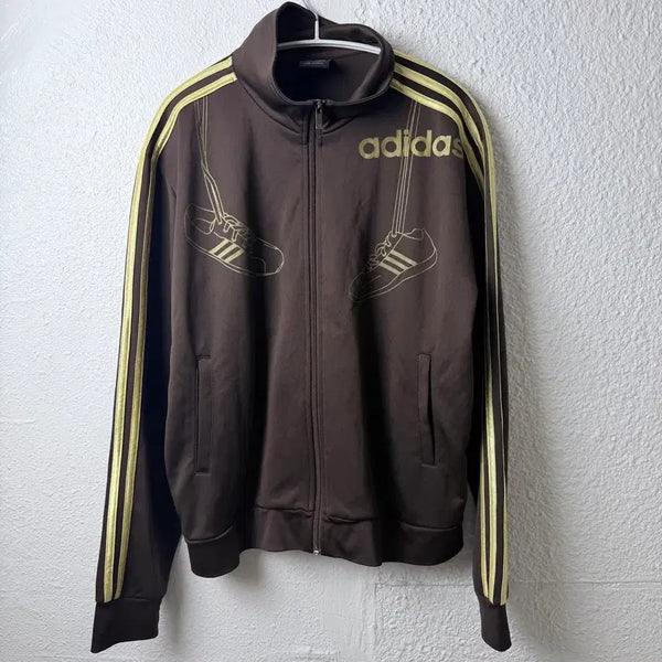[BUNJANG] Adidas Old School Brown Gold Track Top Jersey / 아디다스 올드스쿨 브라운 골드 져지 트랙탑