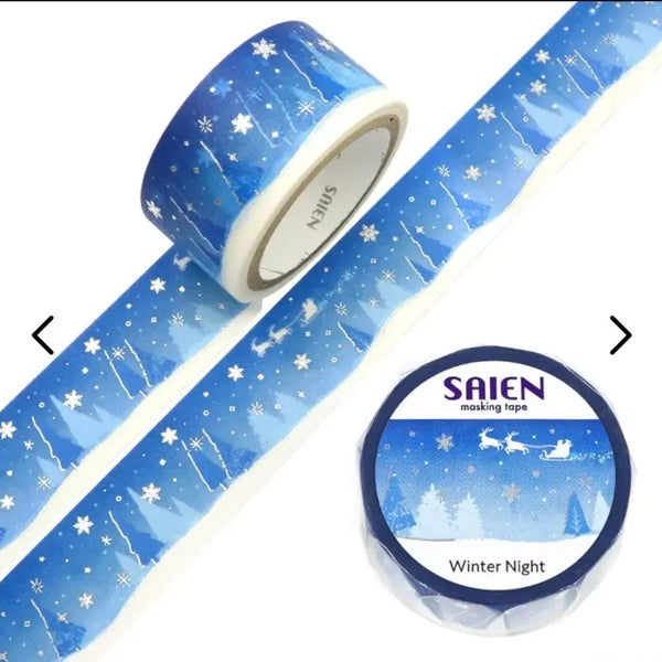 [BUNJANG] Saien Limited Edition Christmas Washi Tape 'Winter Night' / 사이엔 크리스마스한정 일본마테 겨울밤 마테띵