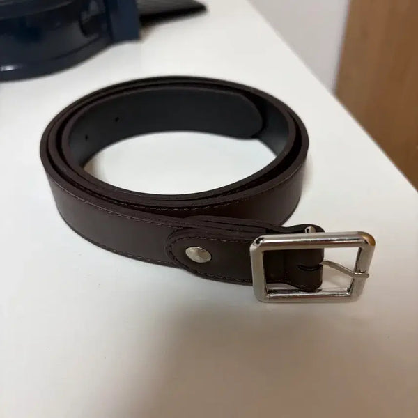 [BUNJANG] Brown Square Belt / 브라운 스퀘어 벨트