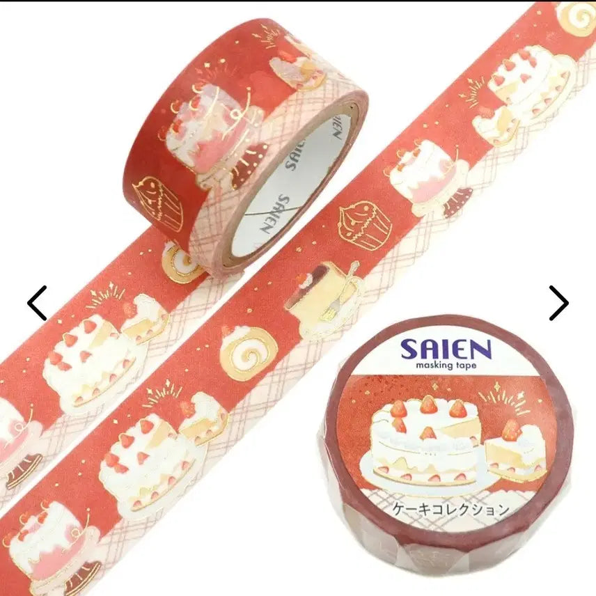 [BUNJANG] Saien Christmas Limited Japanese Washi Tape Cake Collection / 사이엔 크리스마스한정 일본마테 케이크컬렉션 마테띵