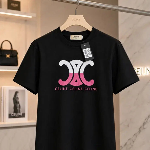 [BUNJANG] Celine Embroidered Short Sleeve T-Shirt / 특가! 셀린 로고 핸들자수 반팔