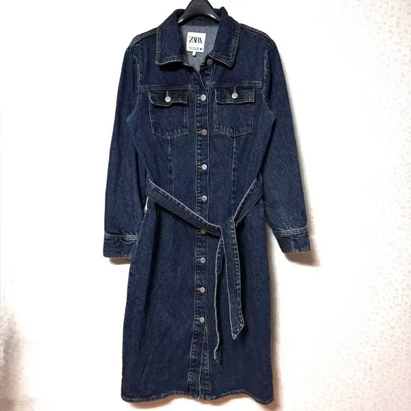 [BUNJANG] Zara Denim Shirt Dress / [M,95]자라 데님 셔츠 원피스 드레스
