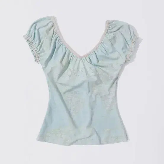 [BUNJANG] Sculptor Tourist Scoop Back Tee Baby Blue / 스컬프터 Tourist Scoop Back Tee Baby Blue