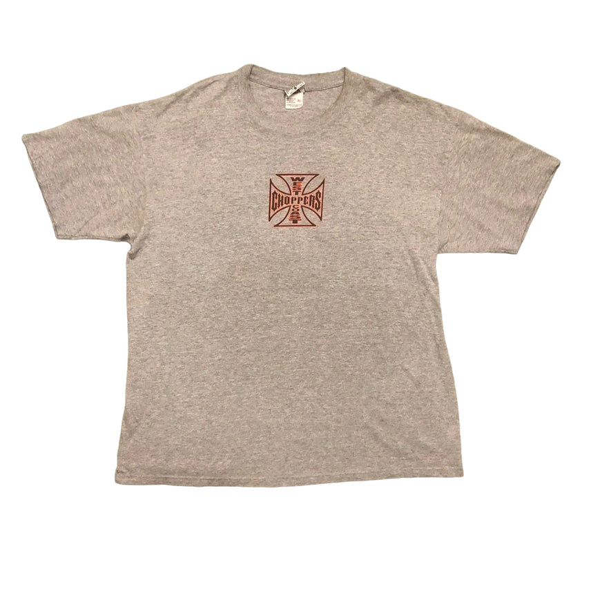 [BUNJANG] West Coast Choppers 00s Original 3D Iron Cross Long Beach T-Shirt XL / 00s 웨스트코스트차퍼스 오리지널 3D 아이언 크로스 롱비치 반팔티