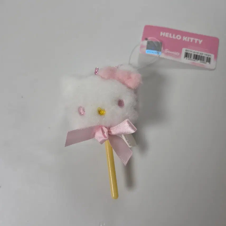 [BUNJANG] Hello Kitty Cotton Candy Face Keychain Plush / [새상품] 헬로키티 솜사탕 얼굴 키링 인형