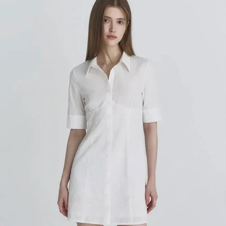 [BUNJANG] Not Your Roses Lace Shirt Dress S White / 낫유어로즈 레이스 셔츠 드레스 S 새상품