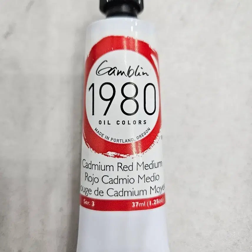 [BUNJANG] Gamblin 1980 Oil Color Cadmium Red Medium 37ml / 갬블린 1980 유화물감 37ml  2종