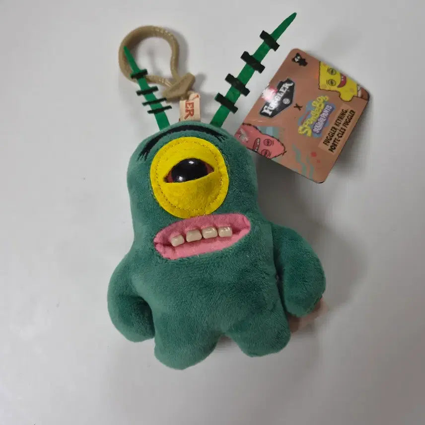 [BUNJANG] Fugglers Spongebob Plankton Plush Keychain / [새상품] 퍼글러 스폰지밥 플랑크톤 인형 키링