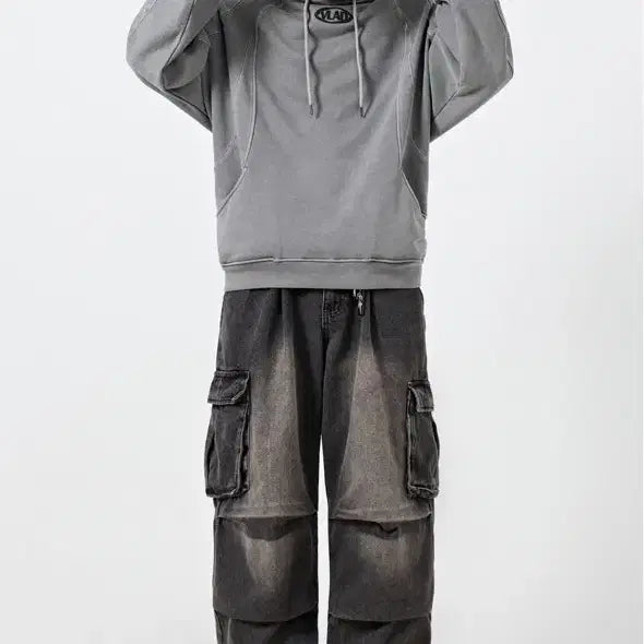 [BUNJANG] MIDITREE Black Denim Cargo Pants / 미디트리블랙 데님 카고 팬츠 (그레이 품절 상품)