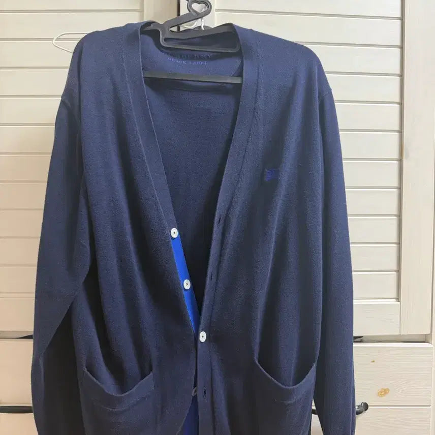 [BUNJANG] Burberry Navy Blue Trim Cardigan / 버버리 가디건