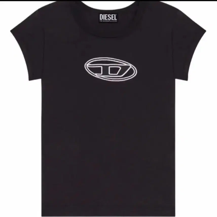 [BUNJANG] Diesel T-Anzi Peekaboo Logo T-Shirt Black / 디젤 T-안지 피카부 로고 티셔츠 블랙