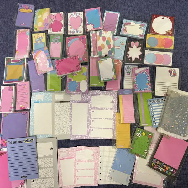 [BUNJANG] Various Brands Bundle Set: A6 & A7 Inserts, Planner Stickers, and Notepads / 일괄판매) 어버블크러쉬 더푸리빌리지 A6 A7 속지 다이어리 떡메 다꾸 덴스 석새날