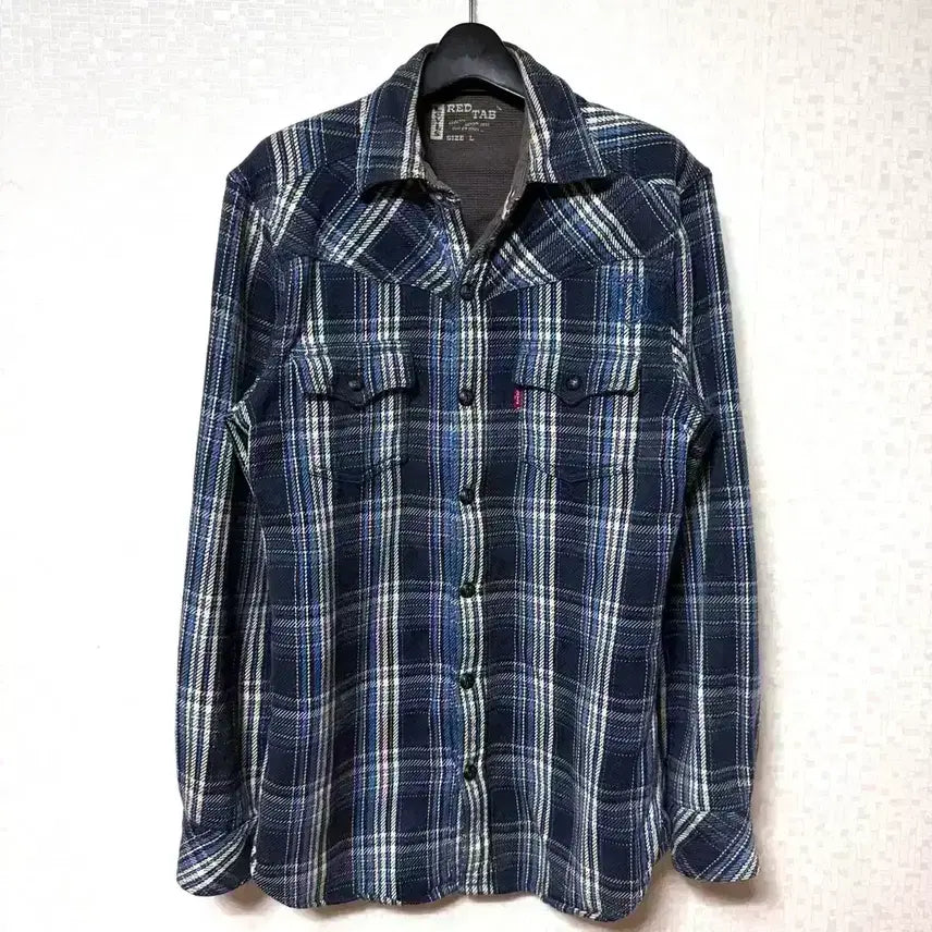 [BUNJANG] Levi's Western Check Shirt / [L,100]리바이스 웨스턴 체크 셔츠 남방 레드탭 levis