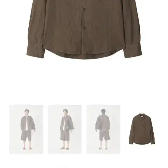 [BUNJANG] Artifects Washed Linen Shirt - Wood XL / 아트이프액츠 워시드 린넨셔츠 우드 XL판매합니다.
