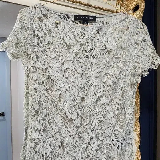 [BUNJANG] Ralph Lauren Black Label Women's Lace Blouse Size 0 / 정품 랄프로렌 블랙라벨 여성 레이스 블라우스 0사이즈 롯데평촌
