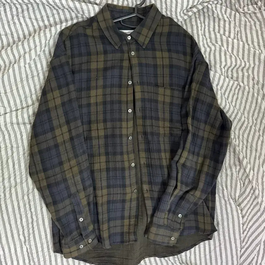 [BUNJANG] Arban Reizling Check Shirt Olive Green Size 3 / 아르반 리즐링 체크 셔츠 올리브 그린 3사이즈