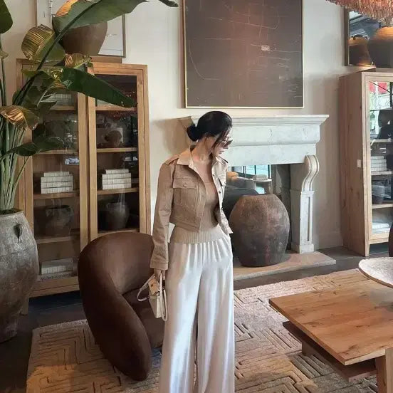[BUNJANG] The Laurenne Jacket Light Beige / 더로랑 자켓 L