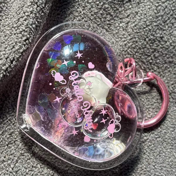 [BUNJANG] Hello Kitty Heart Charm Keychain / 헬로키티 키링