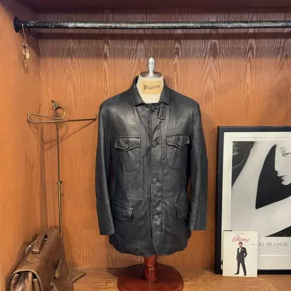 [BUNJANG] Italian Vintage Lambskin Field Jacket / 이탈리아 빈티지 램스킨 필드자켓 100