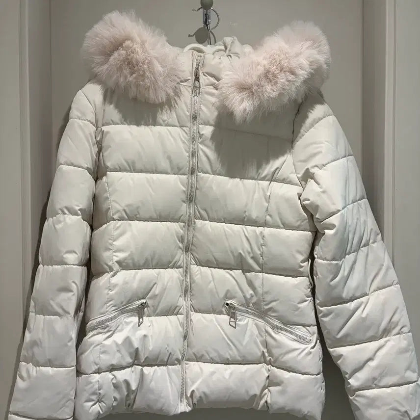 [BUNJANG] Women's Lightweight Short Padded Jacket with Mink Fur / 여성 밍크 퍼 경량 숏패딩 새상품