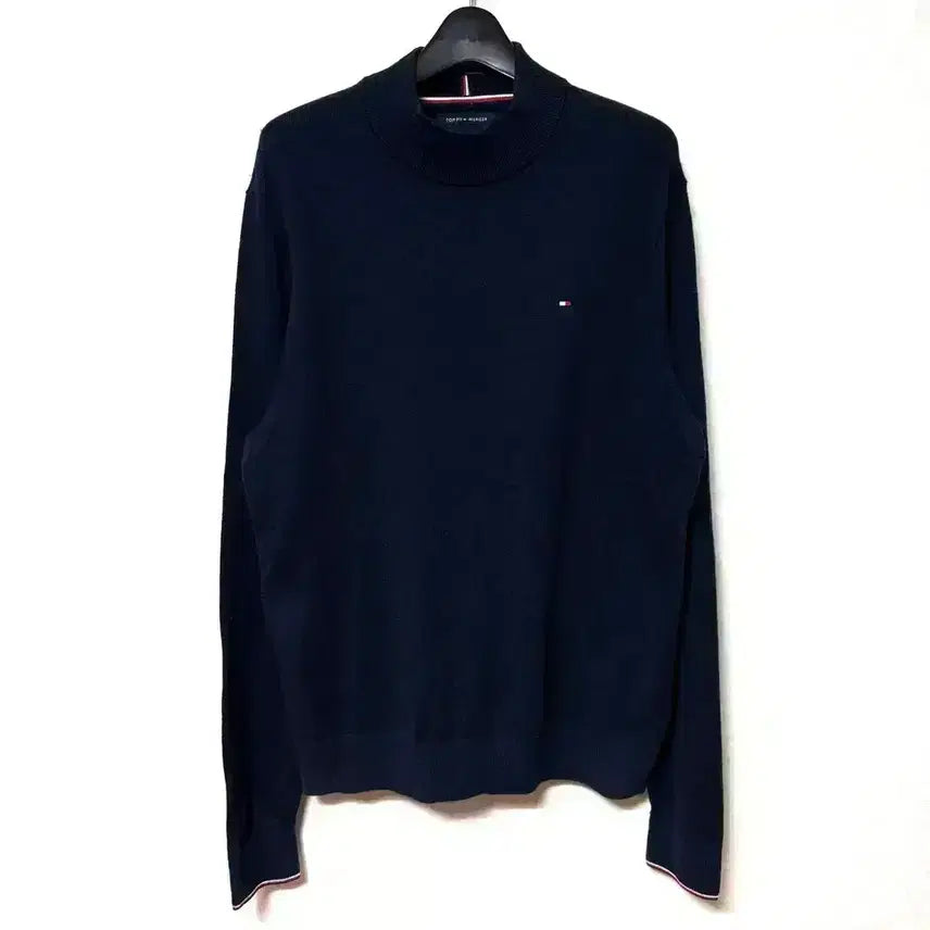 [BUNJANG] Tommy Hilfiger Mock Neck Knit Sweater (Navy, Size M) / [M,95]타미힐피거 모크넥 니트 스웨터 곤색