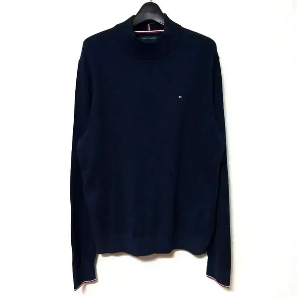 [BUNJANG] Tommy Hilfiger Mock Neck Knit Sweater (Navy, Size M) / [M,95]타미힐피거 모크넥 니트 스웨터 곤색