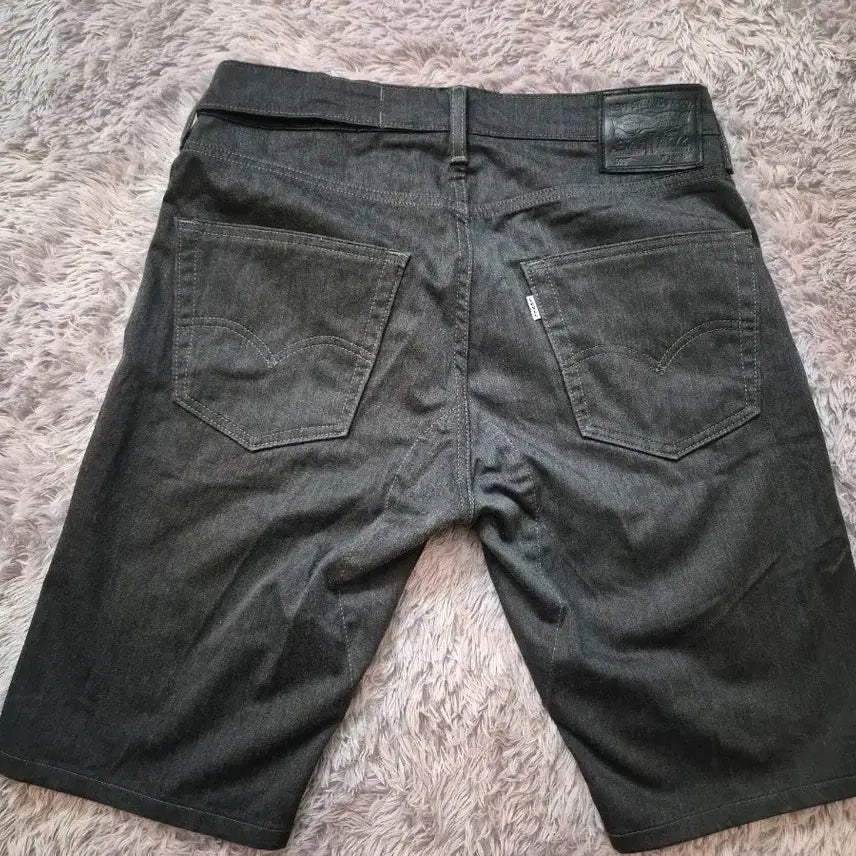[BUNJANG] Levi's 505 Selvedge Black Denim Shorts (Size 32) / (W32) 리바이스 505 셀비지 흑청 데님 반바지