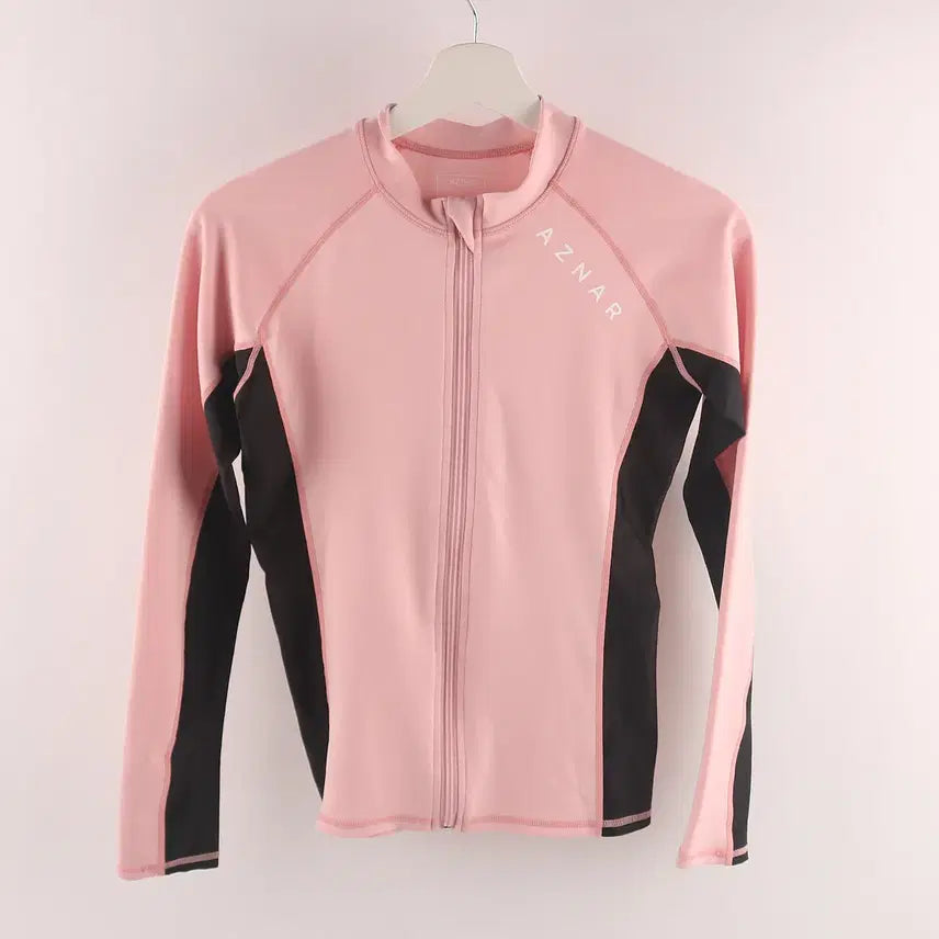 [BUNJANG] Azunar Women's Zip-Up Rash Guard Swimsuit Beachwear - Size M / M / 아즈나르 여성 집업 래쉬가드 수영복 비치웨어 / P015 -139