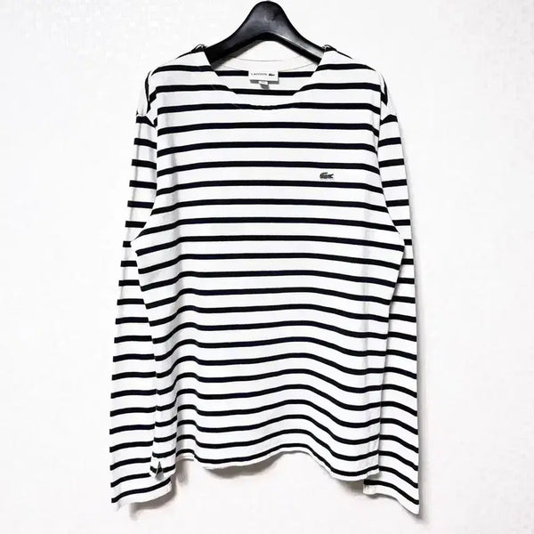 [BUNJANG] Lacoste Striped Long Sleeve T-Shirt / [L,100]라코스테 스트라이프 긴팔티 롱슬리브